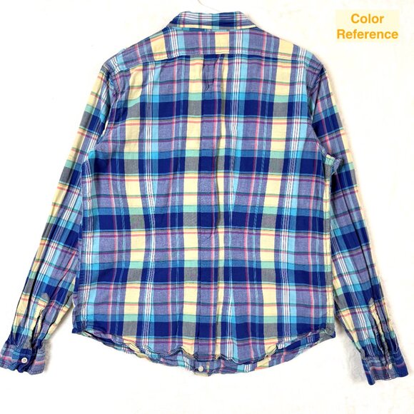 Ralph Lauren Denim And Supply RL Boyfriend Flannel Tartan Button Up Shirt L - Picture 4 of 7